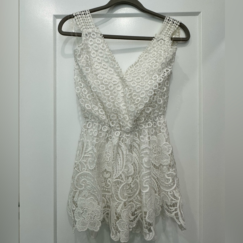 Illa illa white lace romper